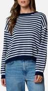 Blu Pepper Stripe Cotton Blend Sweater