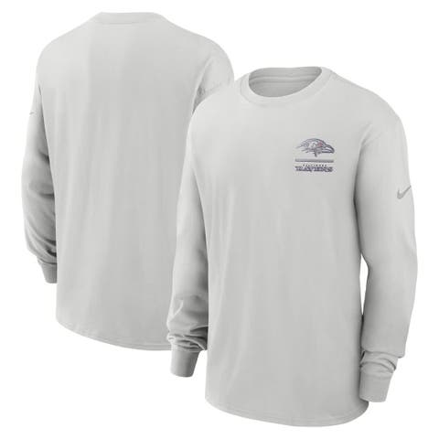 Men's Nike Gray Baltimore Ravens Essential Heavy Max90 Long Sleeve T-Shirt