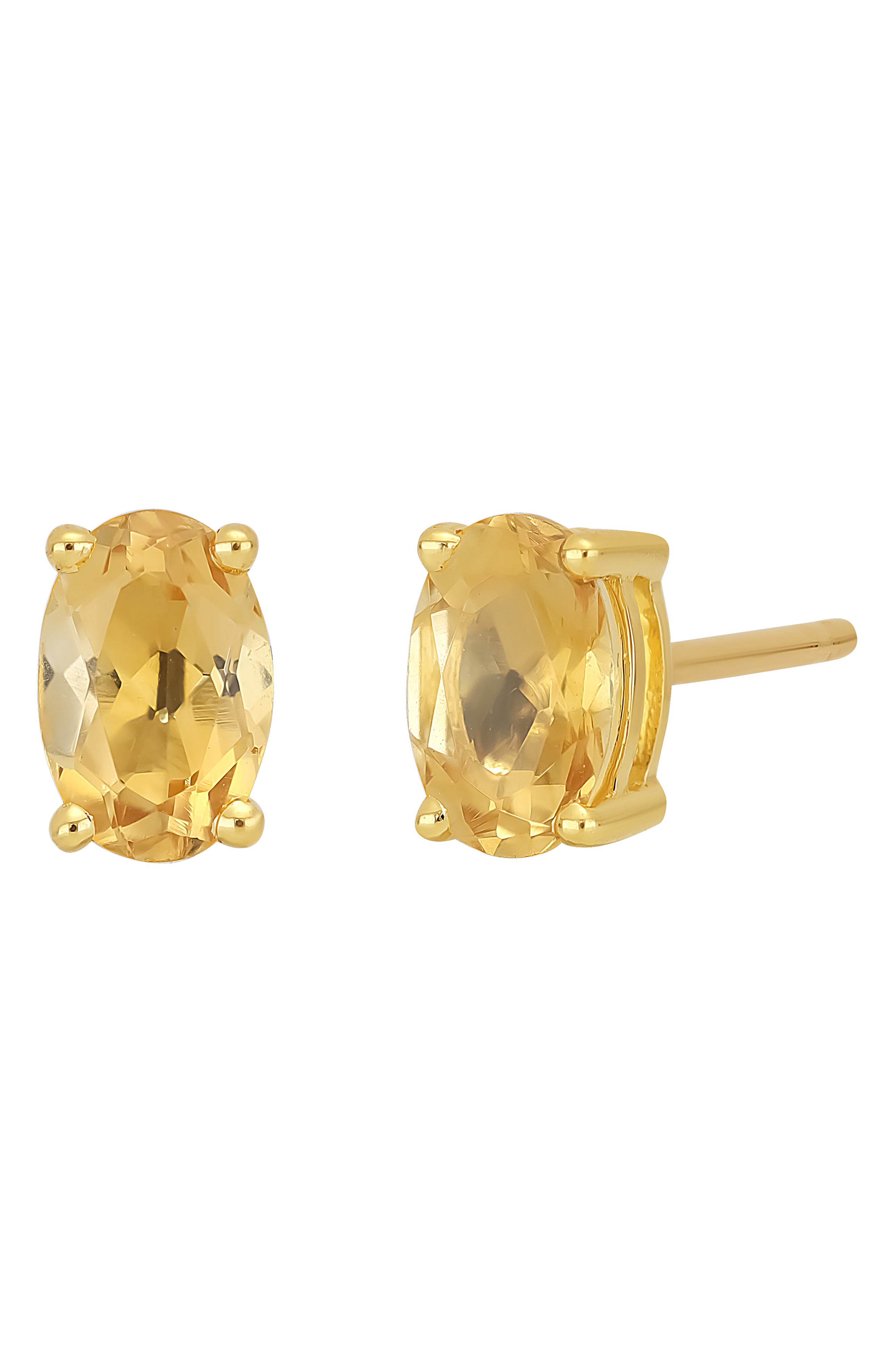 Bony Levy Stone Oval Stud Earrings