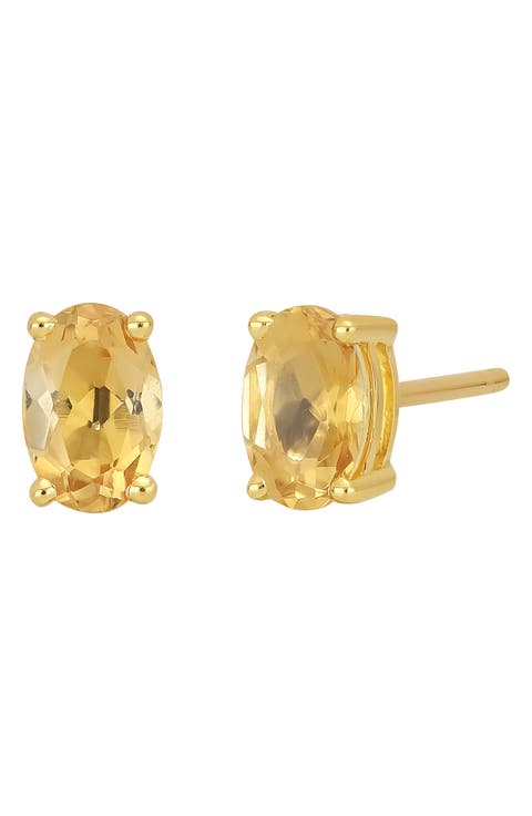 Stone Oval Stud Earrings (Nordstrom Exclusive)