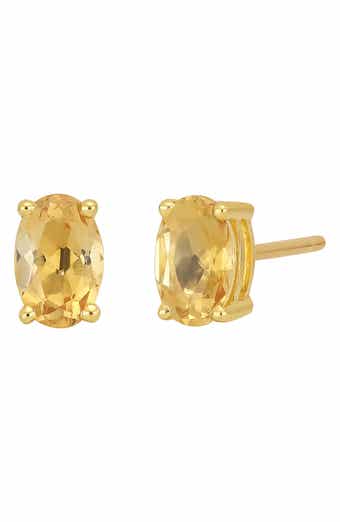 Bony Levy Stone Oval Stud Earrings