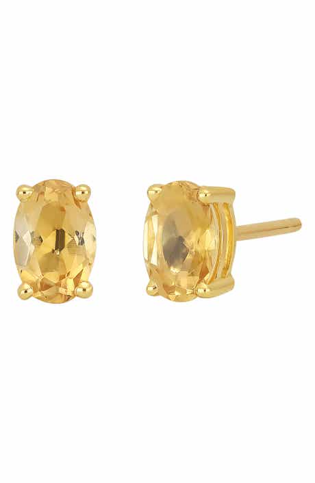 Bony Levy Stone Oval Stud Earrings