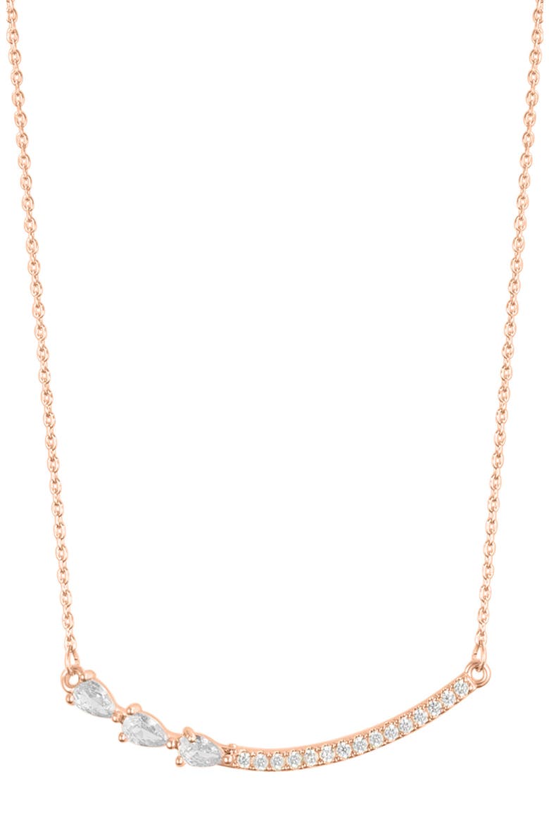 14k Rose Gold Plated 3-Piece Necklace & Earrings Set, Alternate, color, GOLD