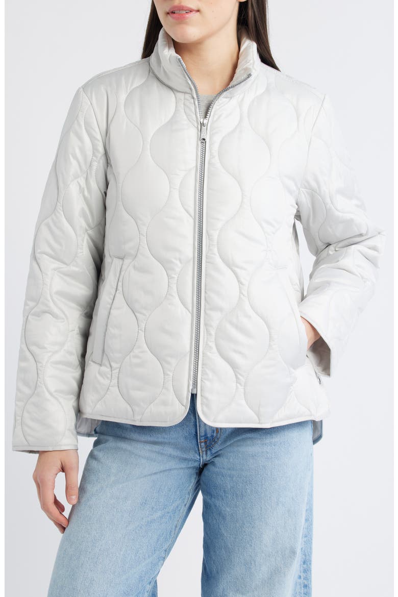 Quilted Jacket, Alternate, color, PALE GREY
