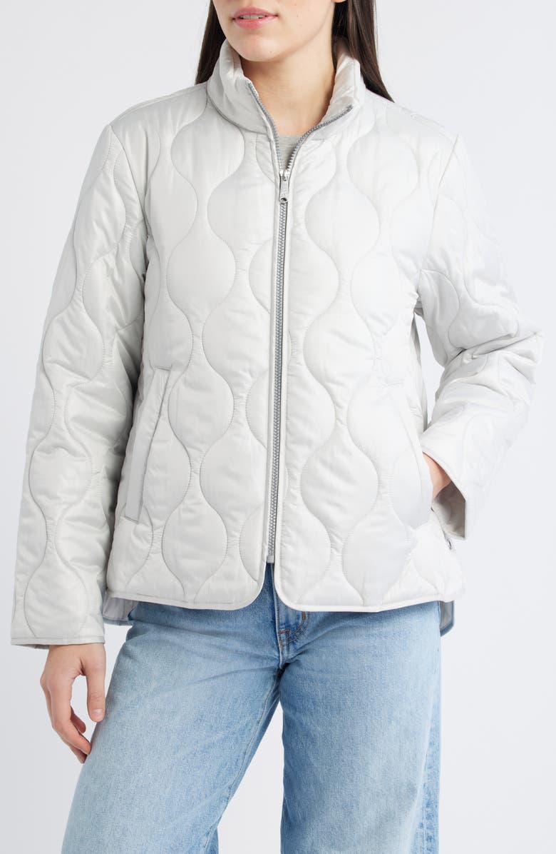 Sam Edelman Quilted Jacket, Alternate, color, Pale Grey