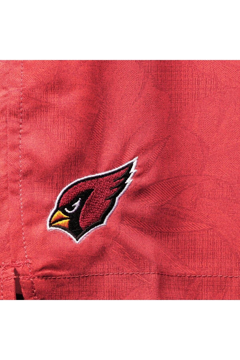 Men's Tommy Bahama Cardinal Arizona Cardinals Team Naples Layered Leaves Swim Trunks, Alternate, color, Cardinal