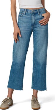 Joe's Jeans The Blake Raw Hem High Waist Crop Wide Leg Jeans