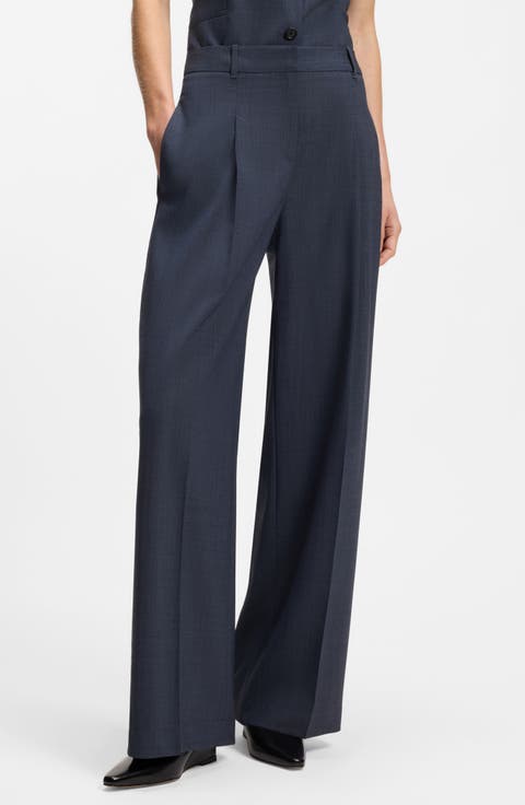 Tiana Flare Leg Virgin Wool Pants