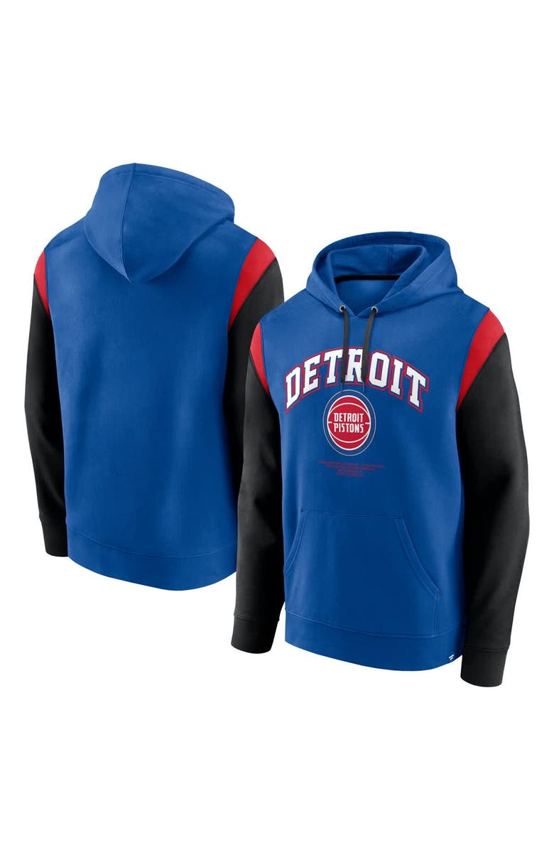 FANATICS Men's Fanatics Blue Detroit Pistons Scorer Pullover Hoodie, Alternate, color,