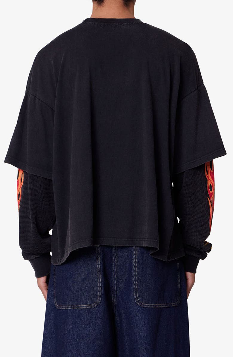 mnml Double Layer Long Sleeve Thermal T-Shirt, Alternate, color, 