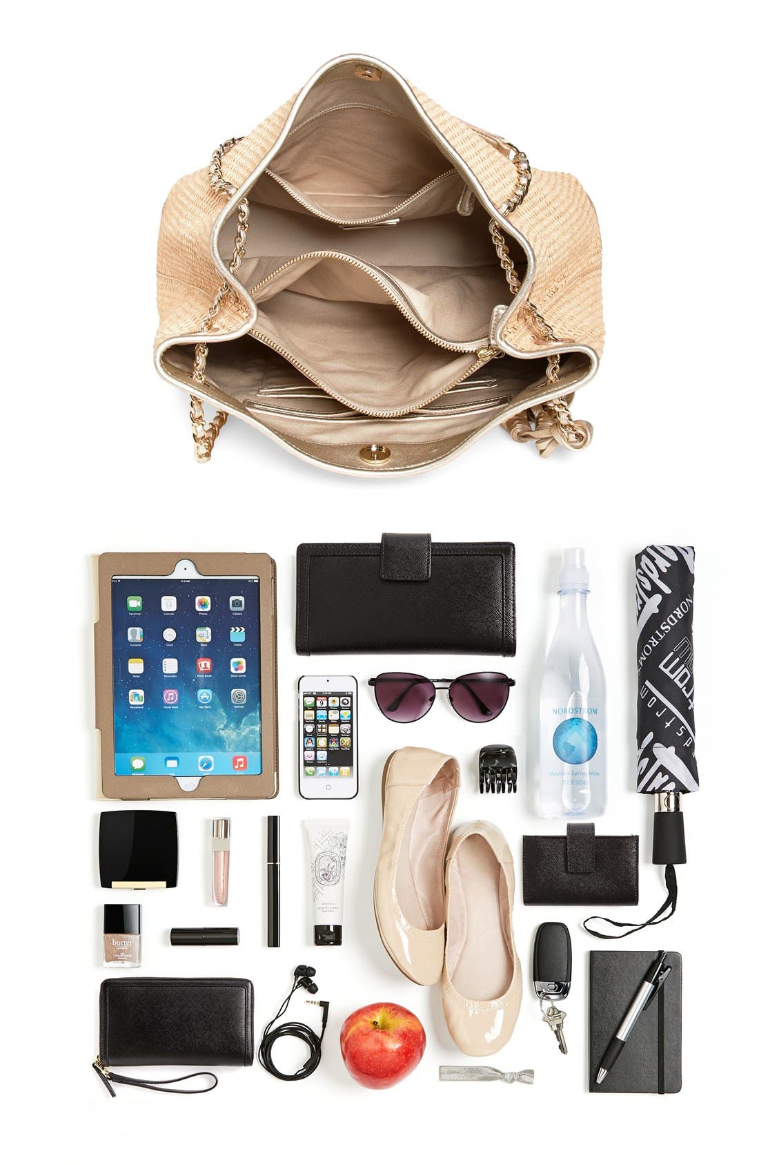 Tory Burch 'Thea' Straw Tote, Alternate, color, 