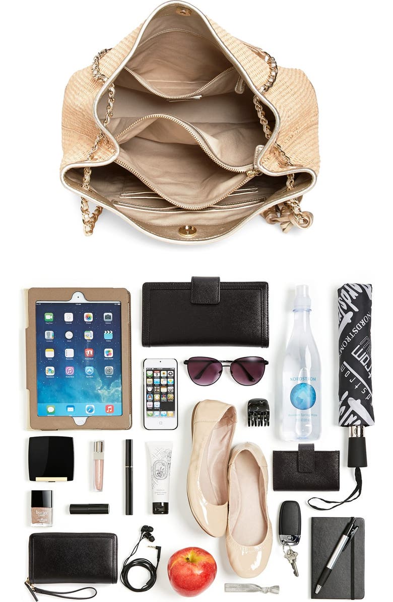 Tory Burch 'Thea' Straw Tote, Alternate, color,