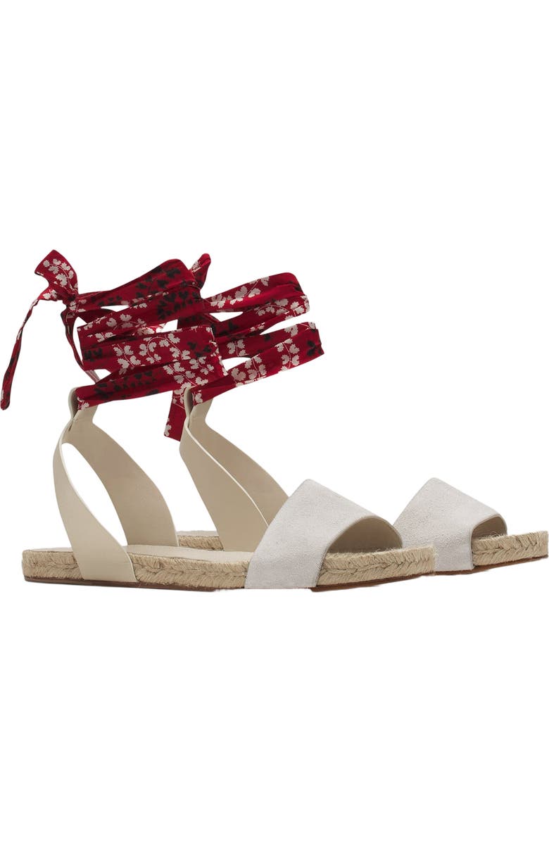 Lanvin Domra Flat Suede Sandals, Alternate, color,