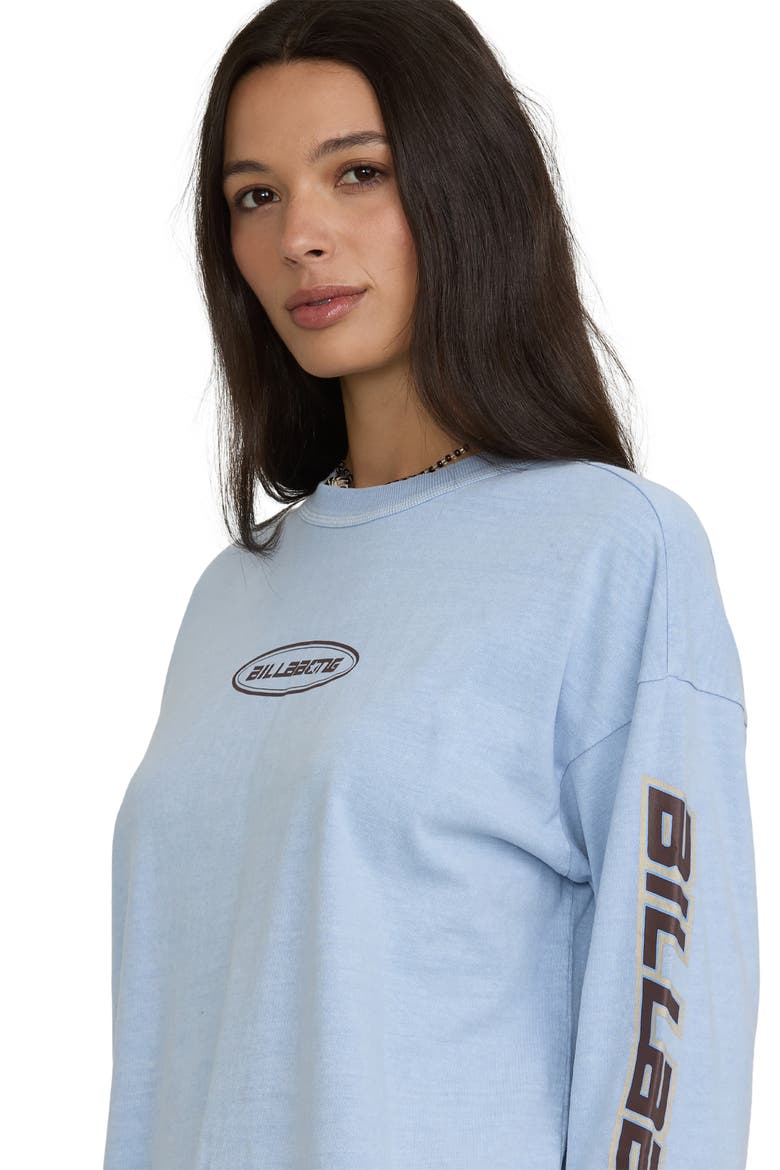 Wave Glow Long Sleeve Graphic Tee, Alternate, color, CORNFLOWER