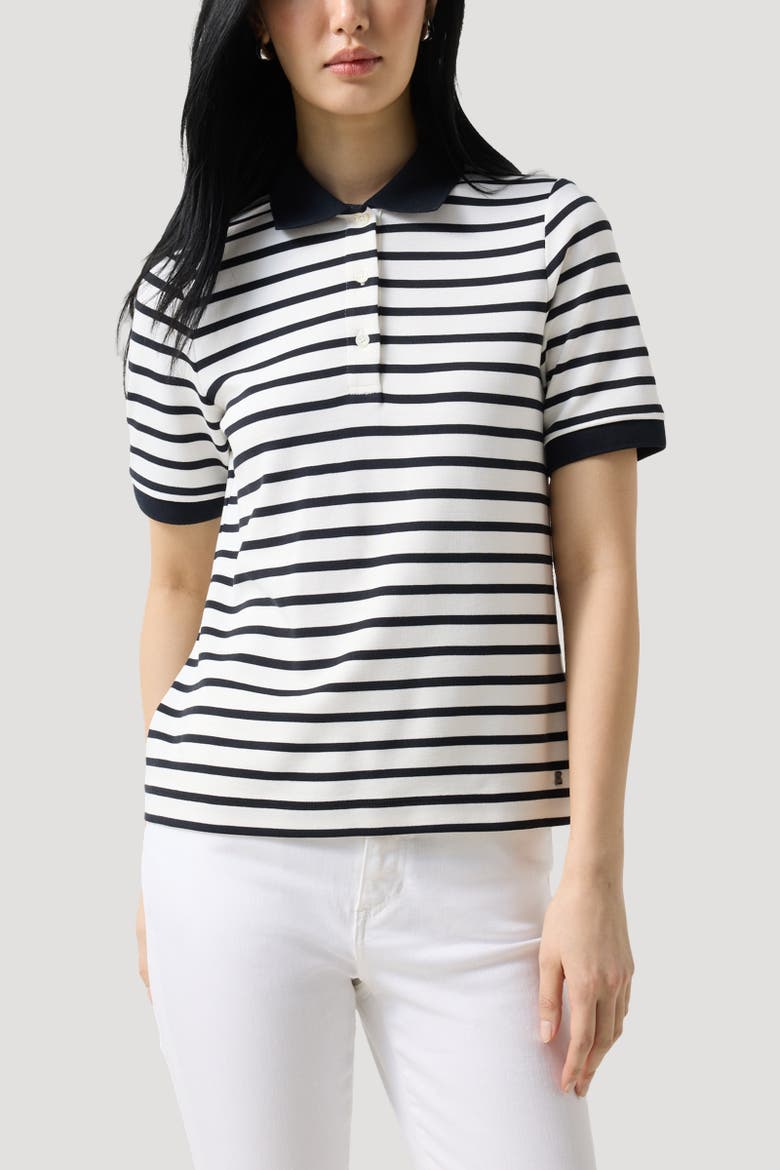 Polo Shirt Rea, Alternate, color, Black/white
