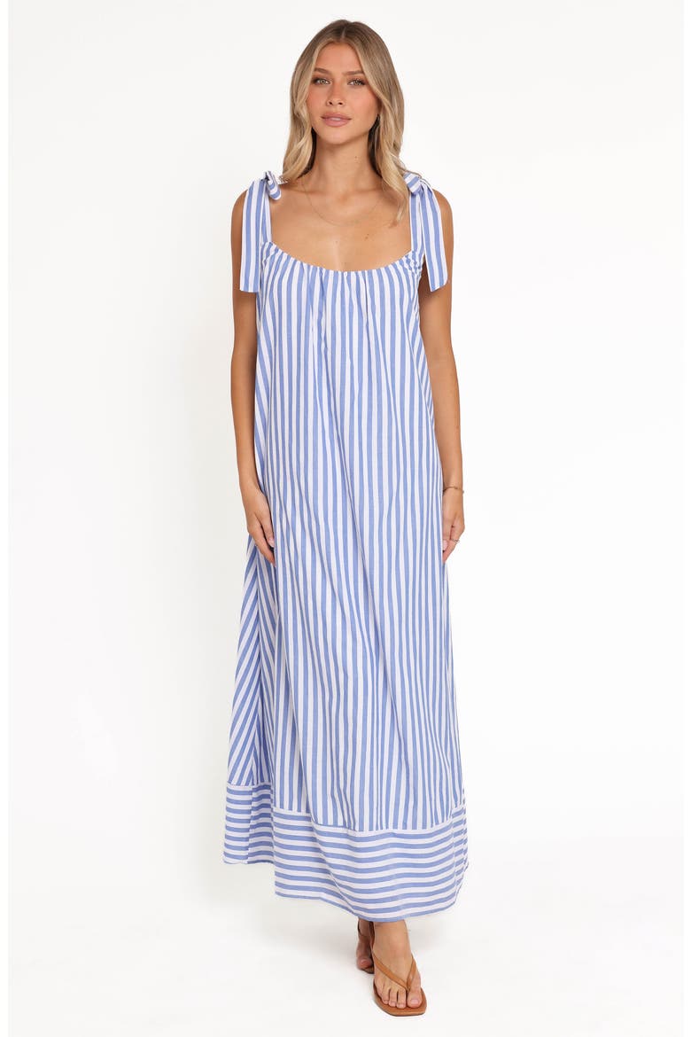 Amber Striped Cotton Maxi Dress, Alternate, color, NAVY WHITE STRIPE