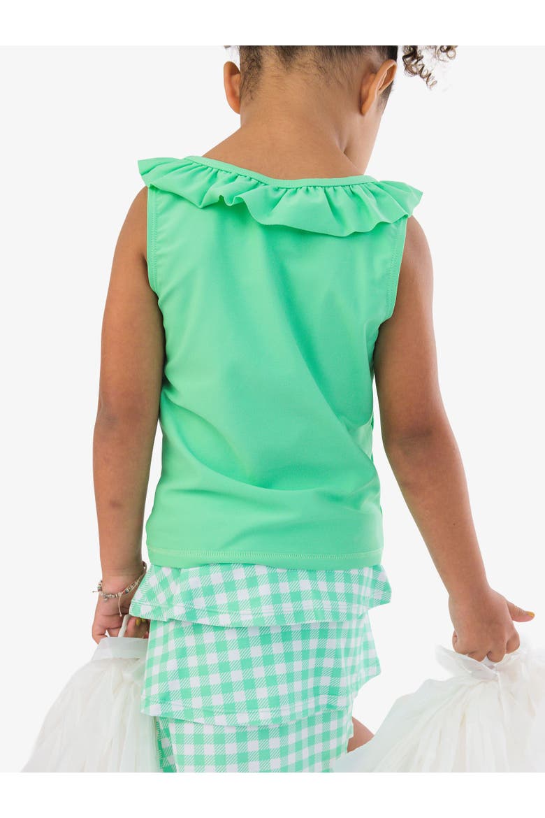 Girls Active Ruffle Tank Top, Alternate, color, Spring Green