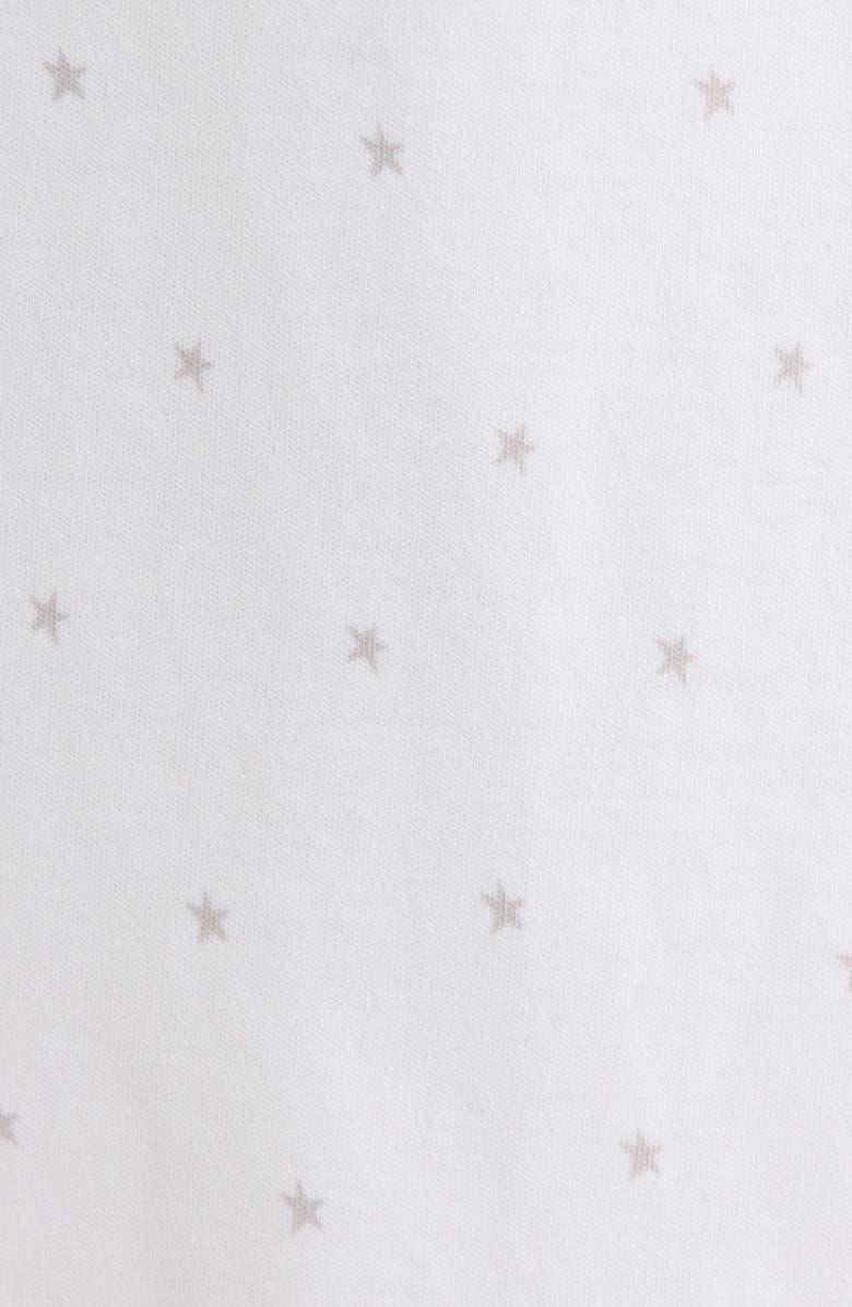 Petite Plume Luxe Star Print Pima Cotton Maternity Nightgown, Alternate, color, Grey Stars