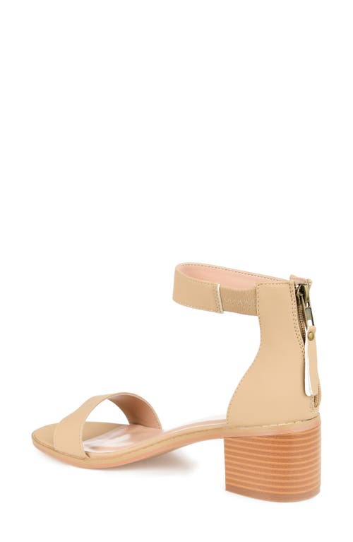 Journee Collection Percy Open Toe Heeled Sandal In Beige