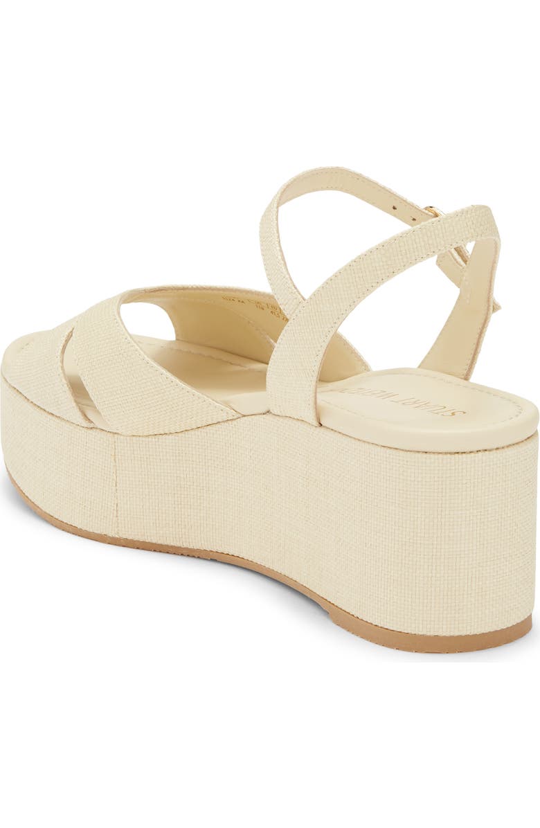 Stuart Weitzman Carmen Midi Wedge Sandal, Alternate, color, Natural.