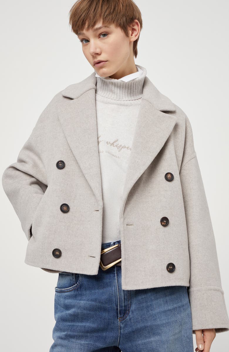 Brunello Cucinelli Hand-finished Caban jacket, Alternate, color, 