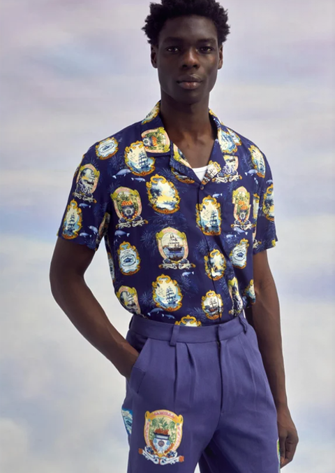 Short Sleeve Camp Collared Shirt Song Of Saint Anthony