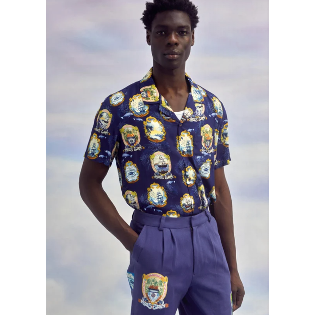 Hotel Franks By Camilla Short Sleeve Camp Collared Shirt Song Of Saint Anthony  product