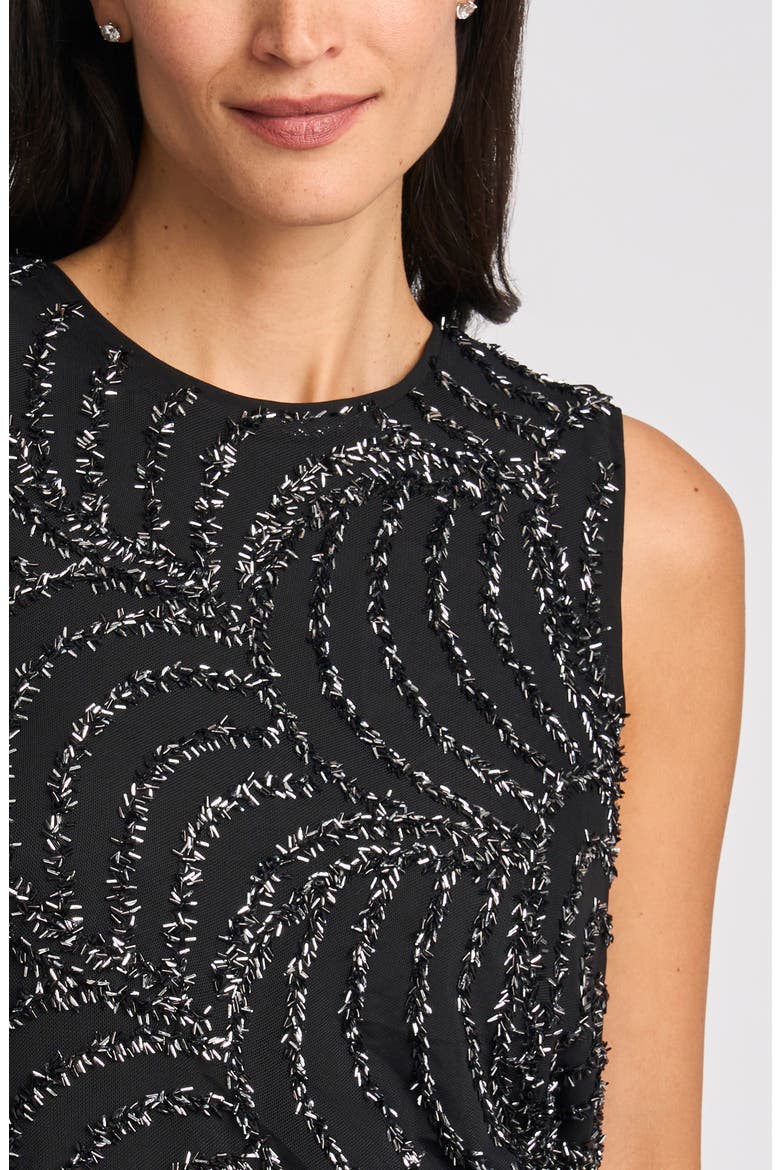 Beaded Sleeveless Blouse, Alternate, color, RICH BLACK 060