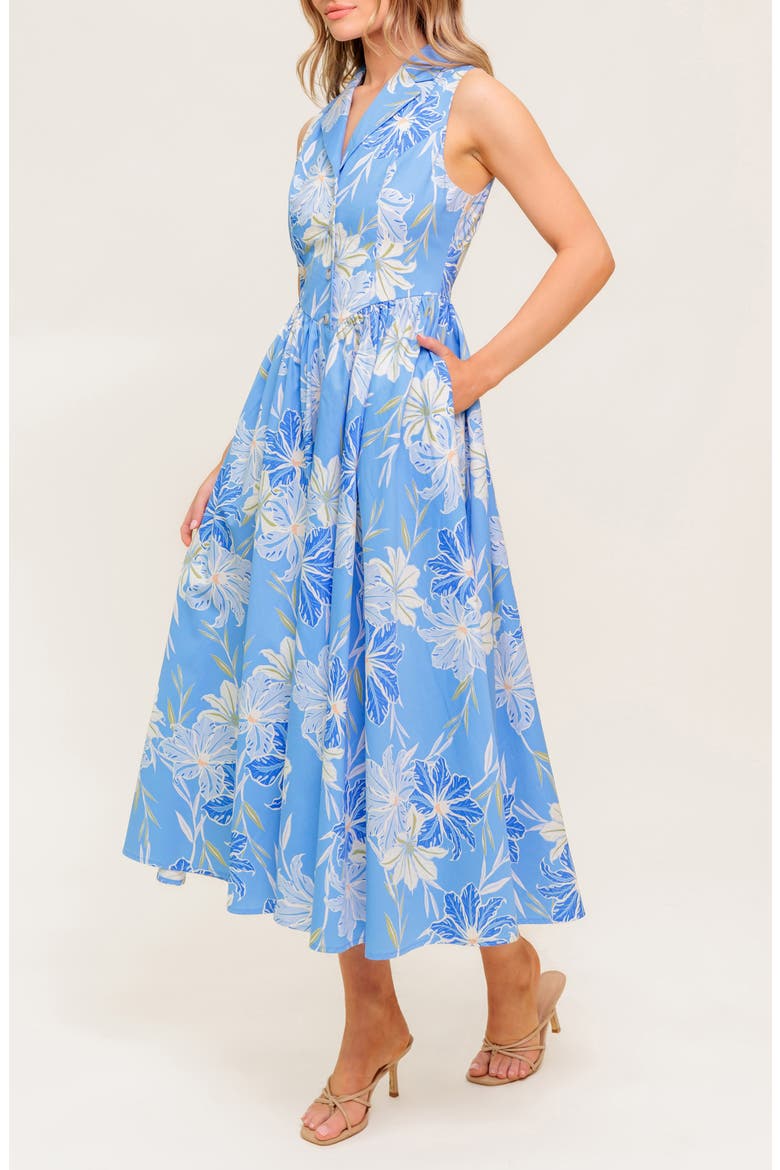 Print Shirtdress, Alternate, color, POWDER BLUE
