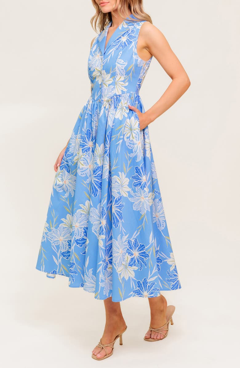 FLYING TOMATO Print Shirtdress, Alternate, color, Powder Blue