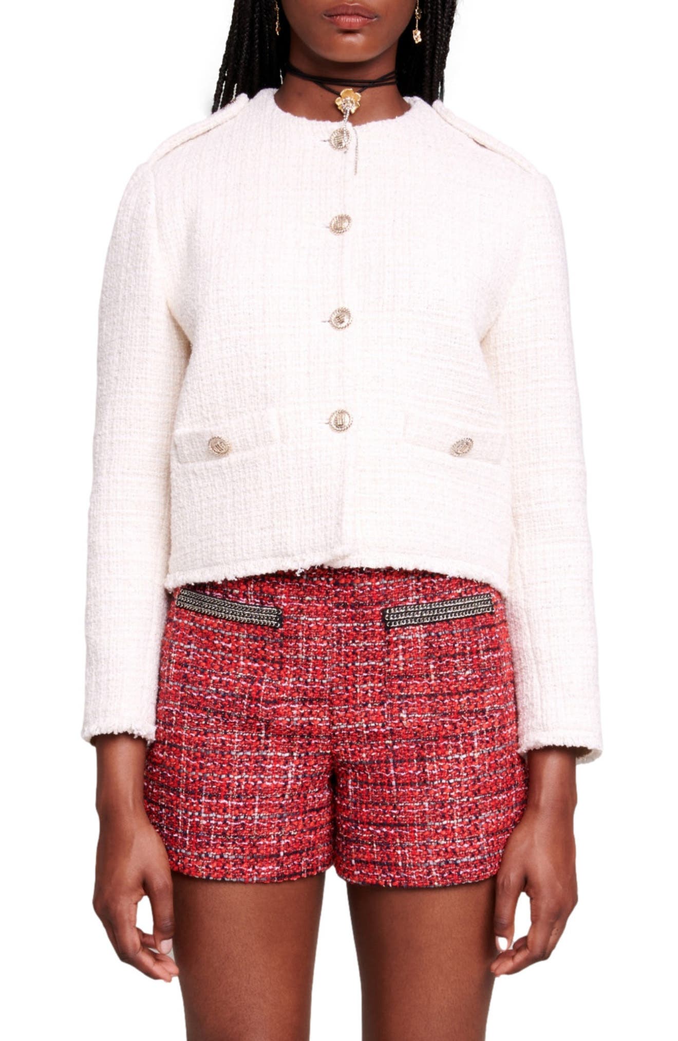 maje Valexia Tweed Jacket | Nordstromrack