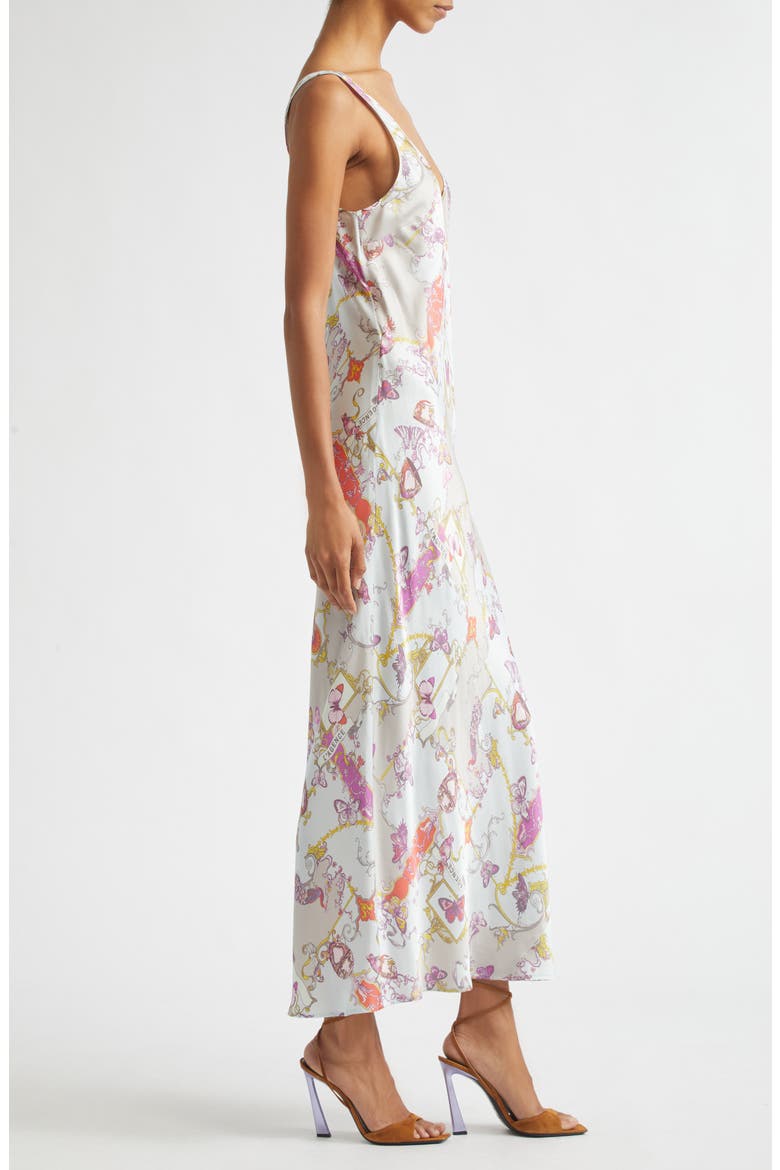 Akiya Mixed Print Satin Slipdress, Alternate, color, MULTI BAROQUE TOILE