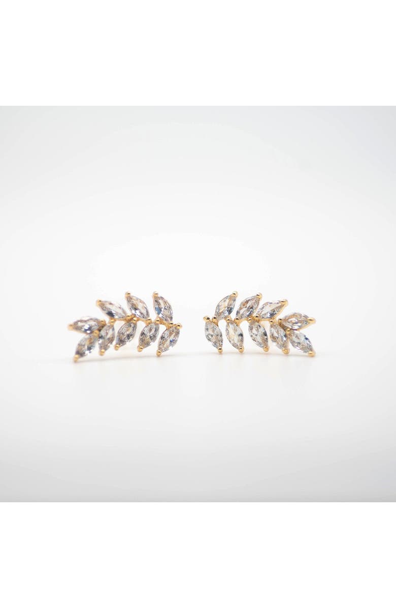 Ivy & Pearl Co. Luxe Marquise Bridal Earrings, Main, color, Clear Crystals
