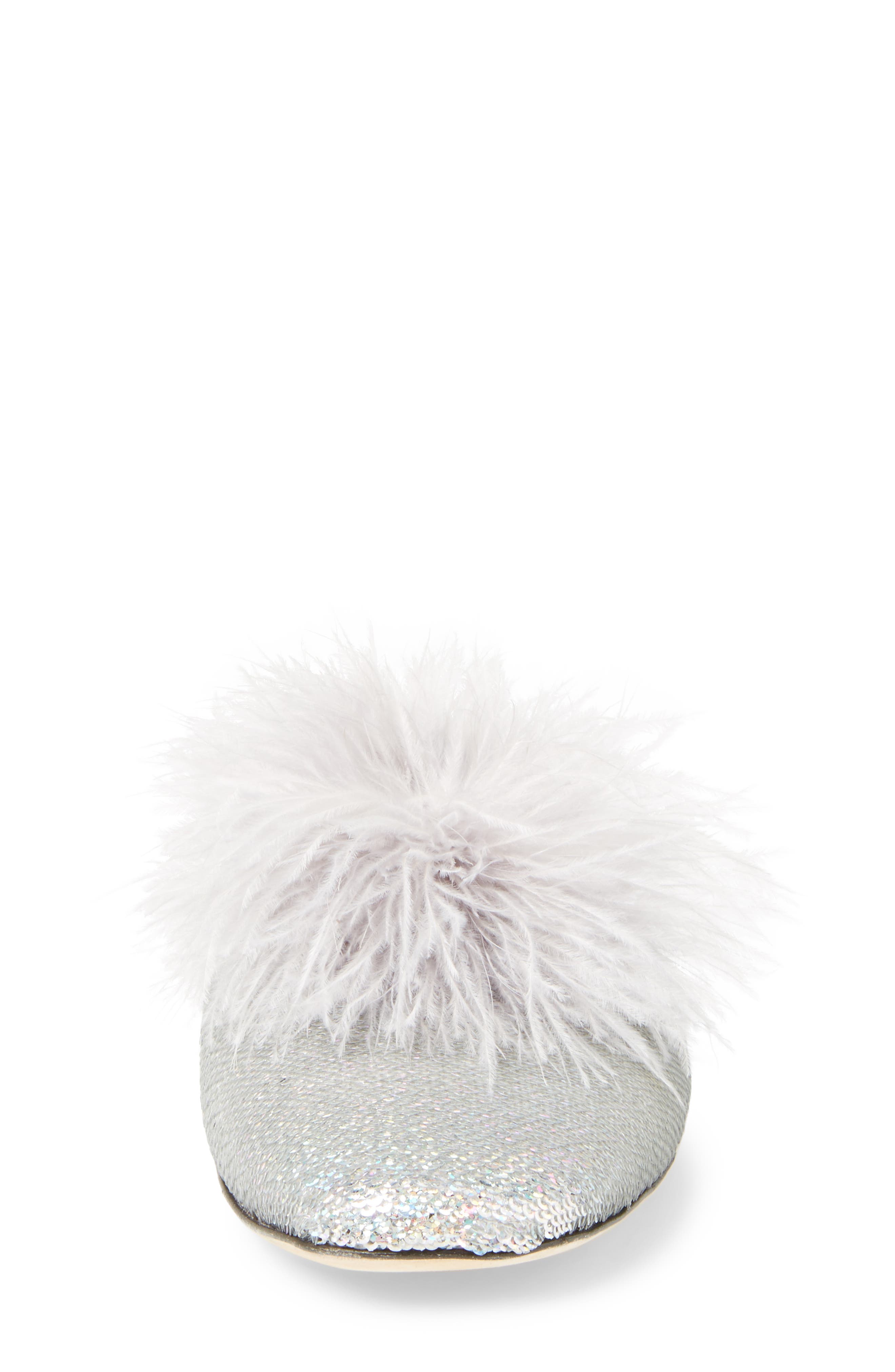 gala mule loafer, Alternate, color, SILVER SEQUINS