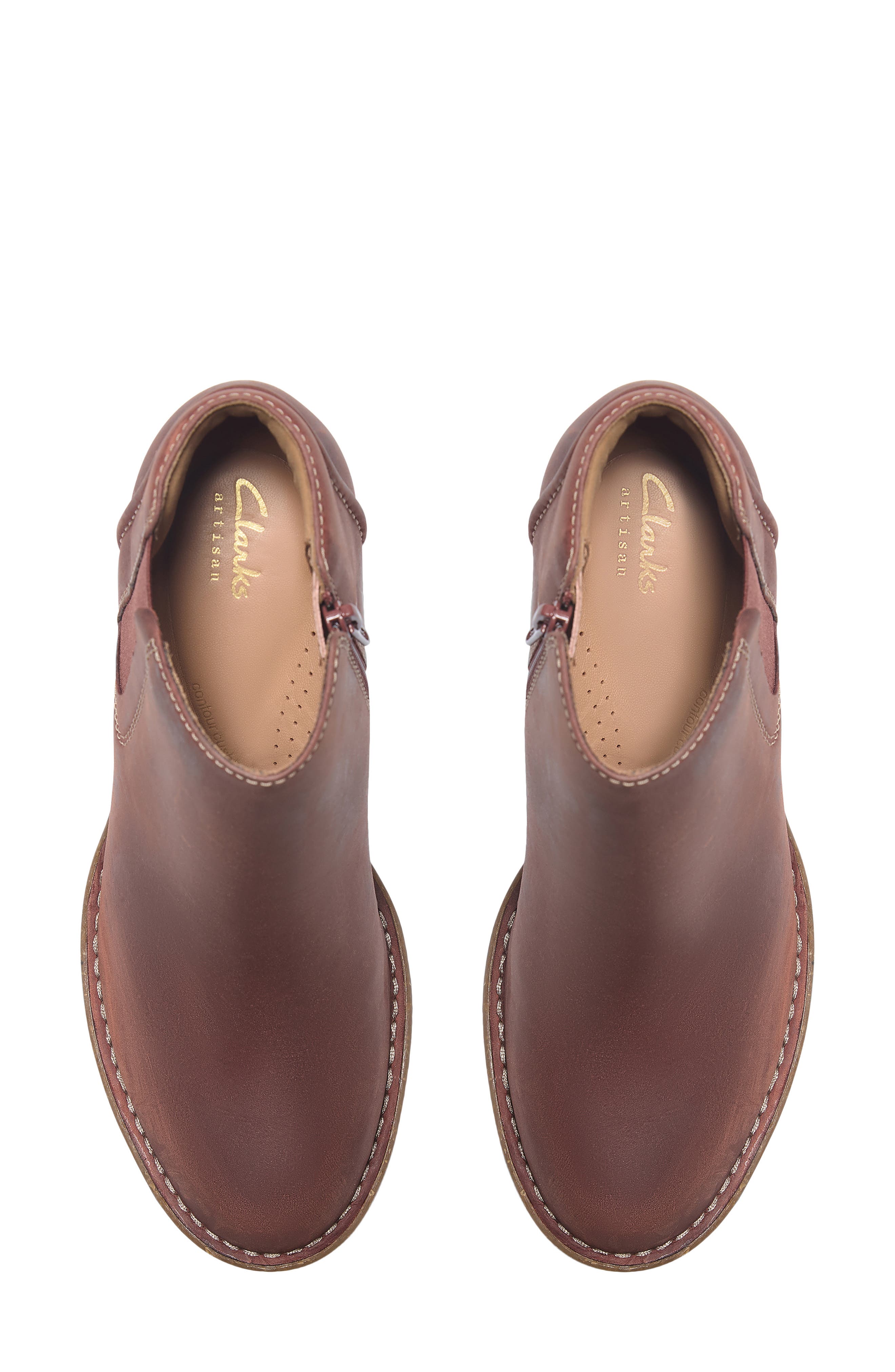 Clarks<sup>®</sup> Kastela Ankle Bootie, Alternate, color, Chestnut Leather