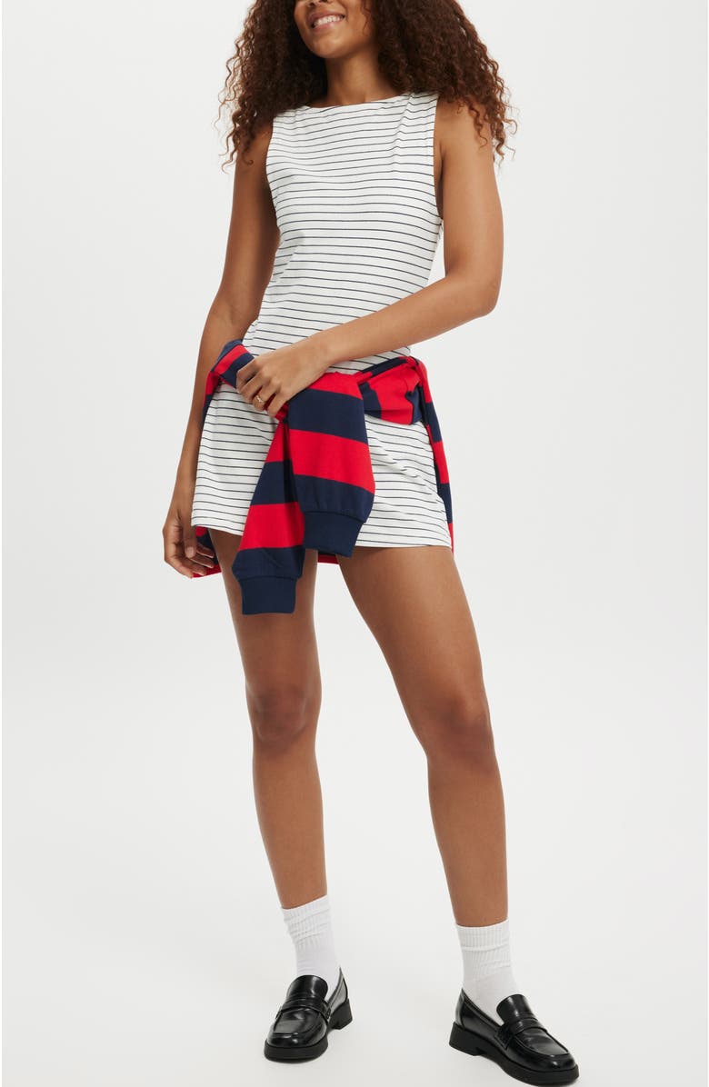 Cotton On Bella Boat Neck Mini Dress, Alternate, color, 