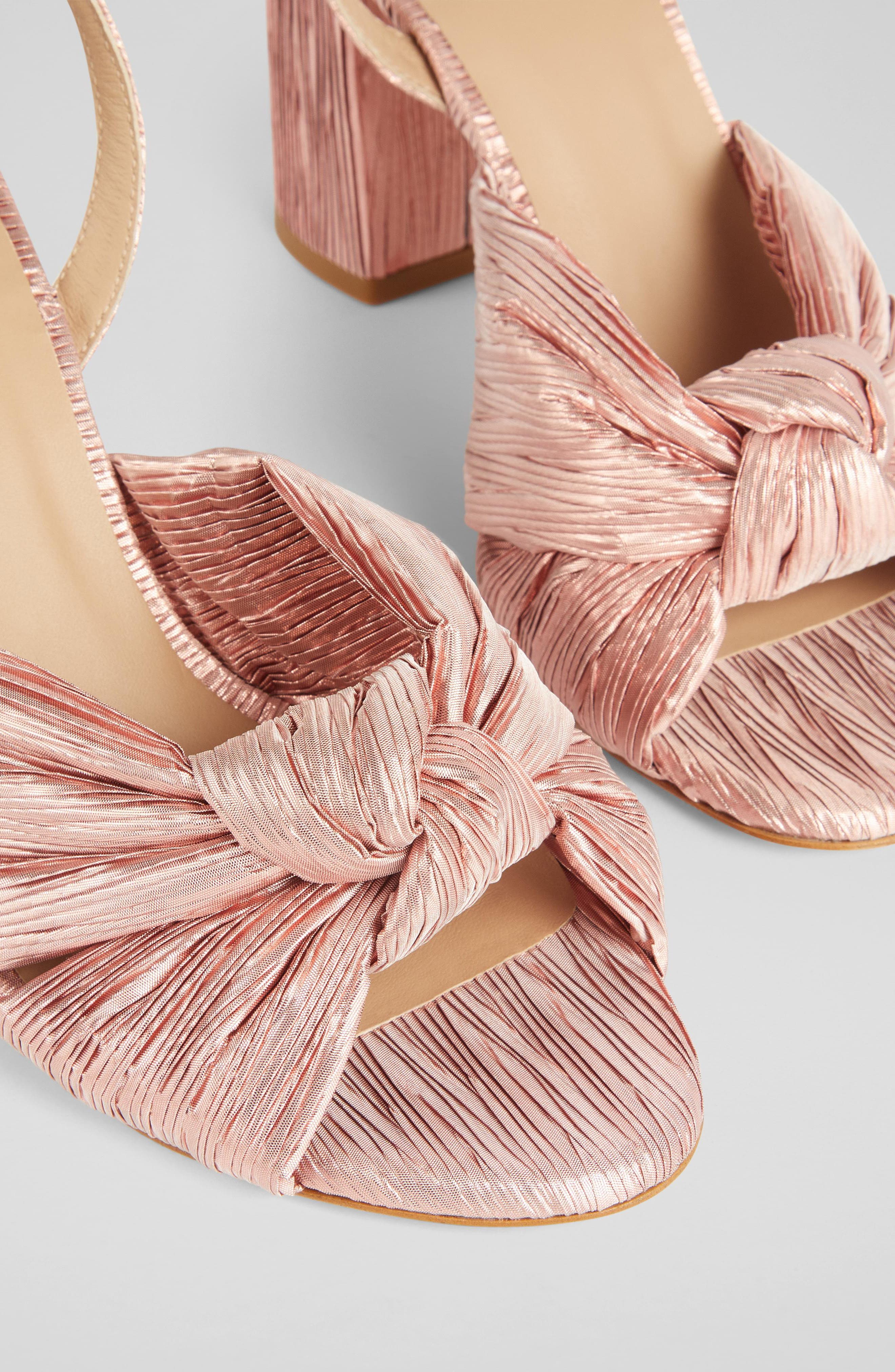 LK Bennett Eliana Plissé Sandal, Alternate, color, Pink