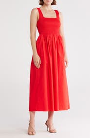 WAYF Smocked Fit & Flare Sundress