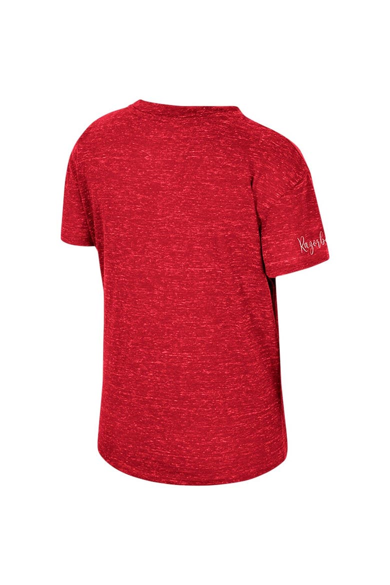 Women's Colosseum Cardinal Arkansas Razorbacks Finalists Tie-Front T-Shirt, Alternate, color, Cardinal