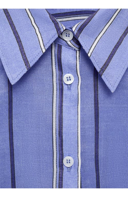 MANGO MANGO STRIPE BUTTON-UP SHIRT 