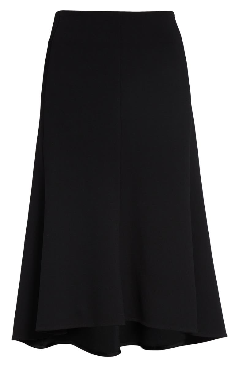 Jil Sander High Low Midi Skirt, Main, color, Black