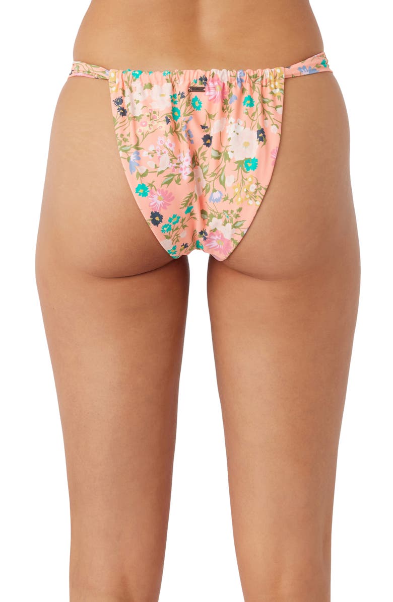 O'Neill Kelly Floral Solimar Ruched Bikini Bottoms, Alternate, color, 