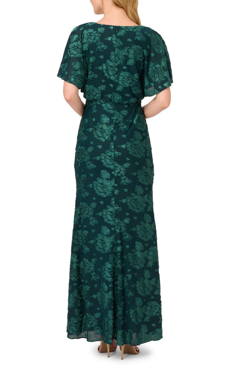 Adrianna Papell Burnout Velvet Gown, Alternate, color,