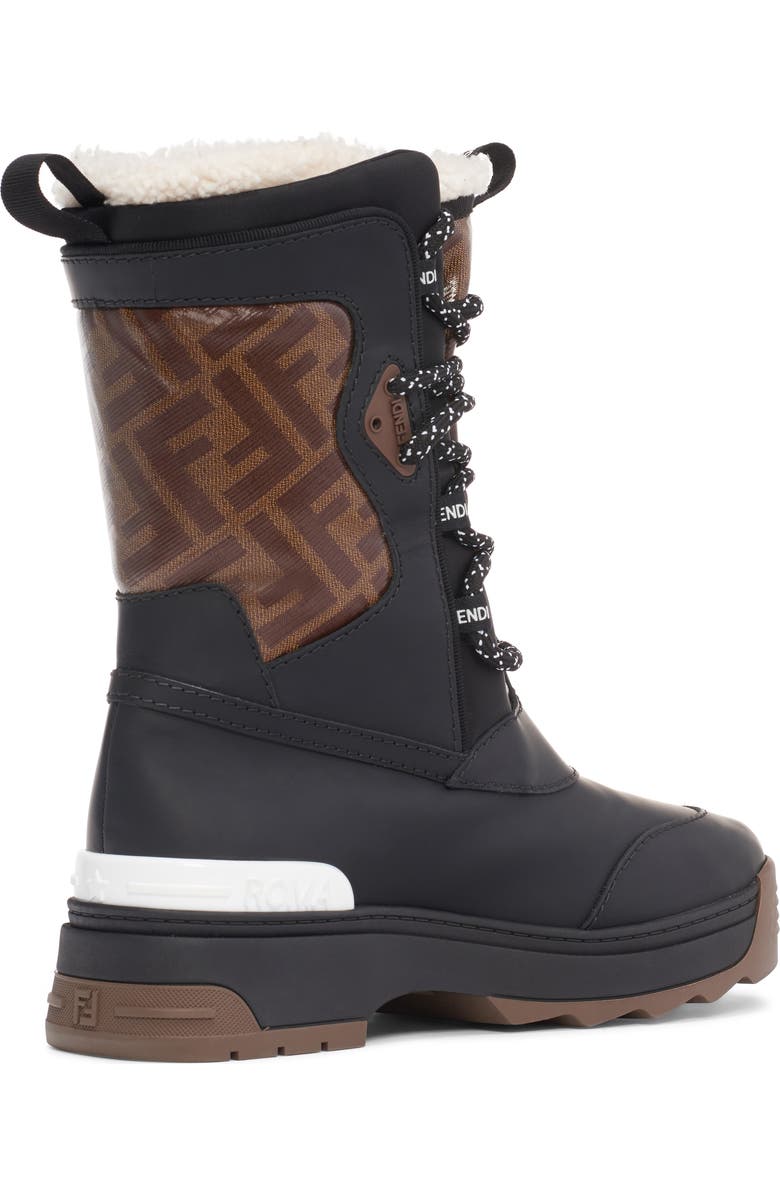 Fendi Genuine Shearling Lined Weather Resistant Ski Boot, Alternate, color,