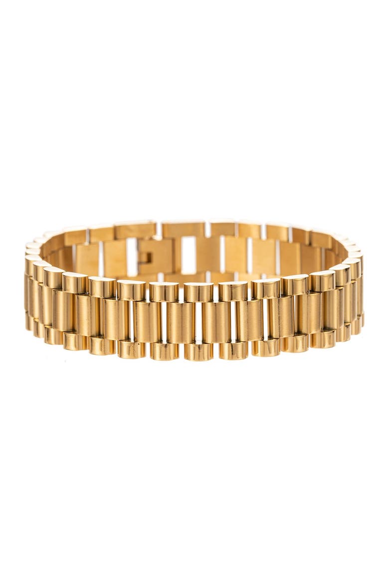 Levi Titanium Chain Link Bracelet, Main, color, GOLD