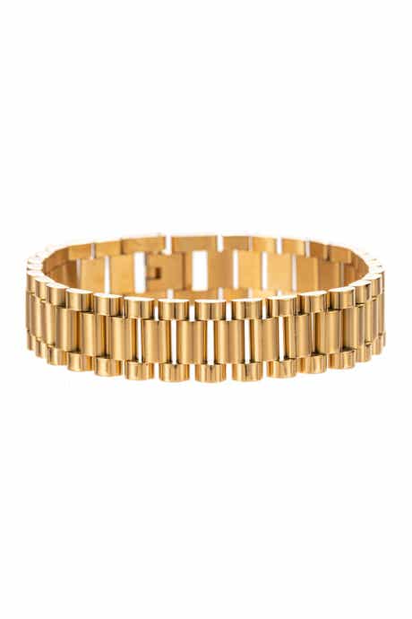 EYE CANDY LOS ANGELES Levi Titanium Chain Link Bracelet