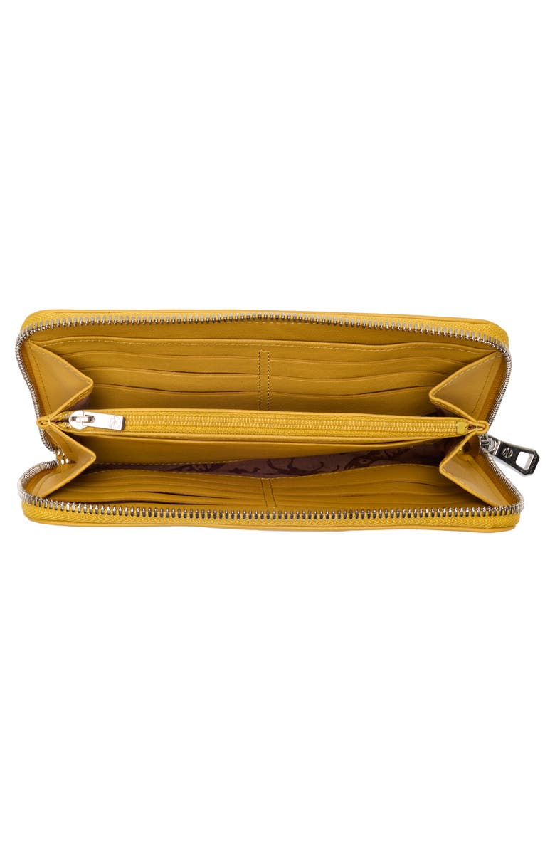 Longchamp Le Pliage Zip Wallet, Alternate, color, Sunshine