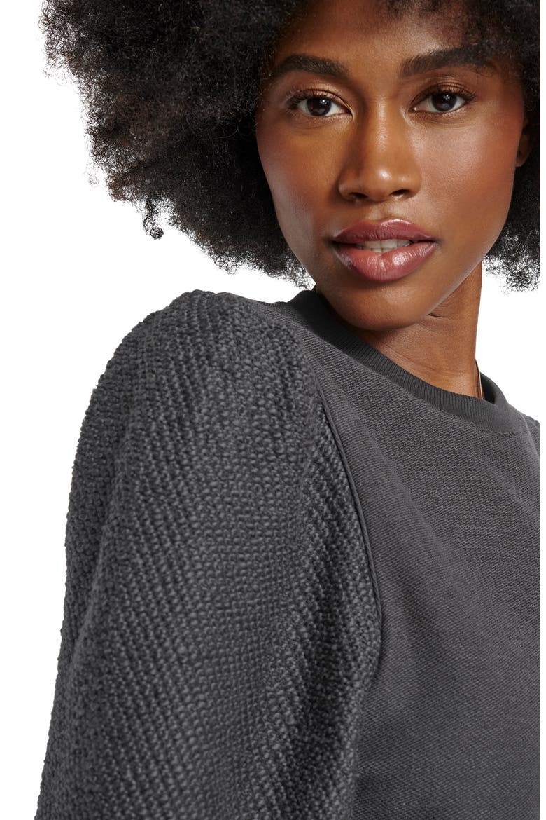 Evelyn Cotton Blend Terry Sweatshirt, Alternate, color, LEAD