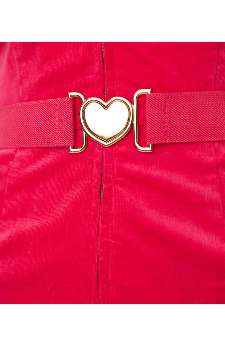 Smak Parlour 1970's Cuffed Sleeve Romper, Alternate, color, Red Solid