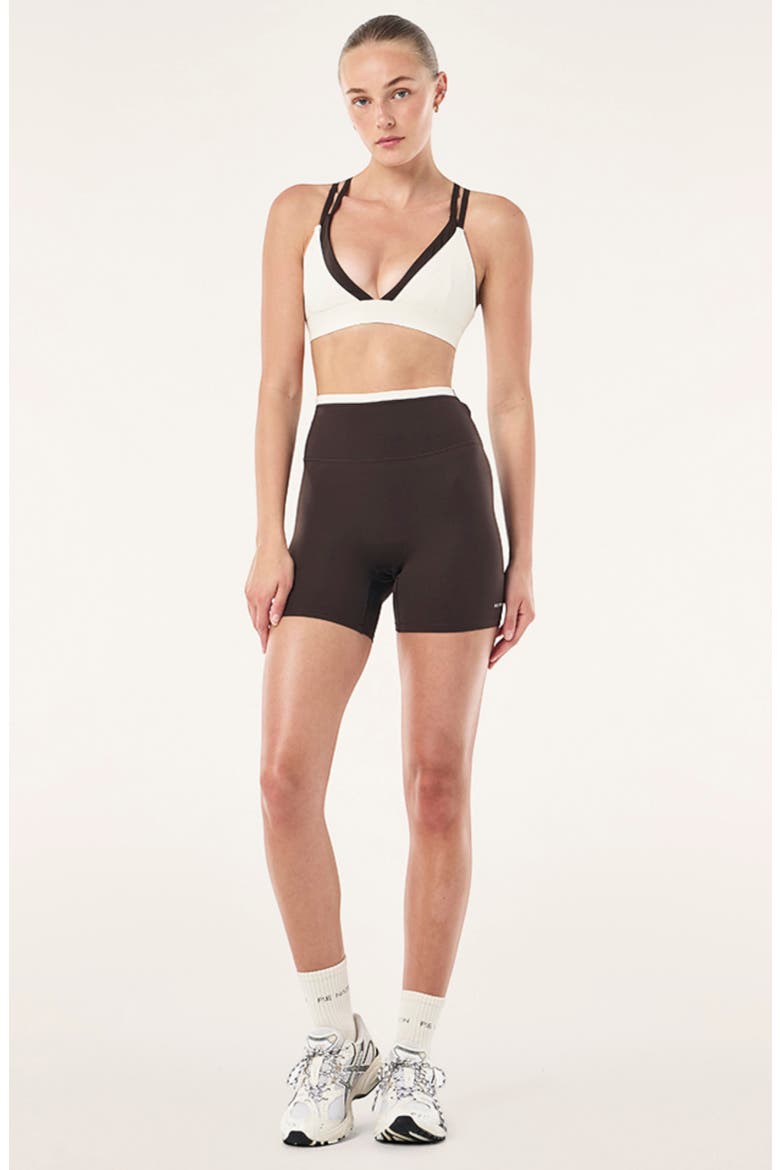 Stellar Bike Shorts, Alternate, color, COFFEE/ WHISPER WHITE
